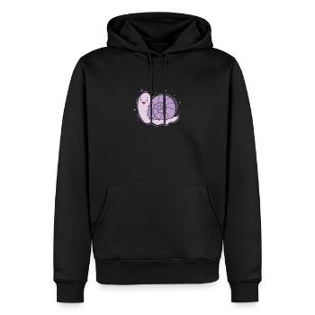 Schnecke Schneckenhaus Tier - Männer Premium Bio Hoodie - Schwarz - Vorne - Nico (187cm)