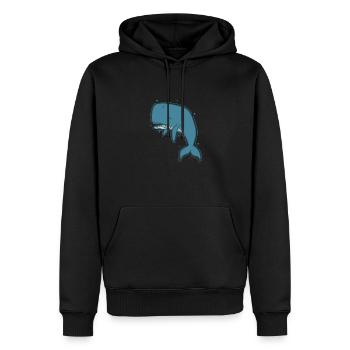 Un animal marin de cachalot vit dans l’océan - Sweat à capuche Premium bio Homme - noir - Devant - Nico (187cm)