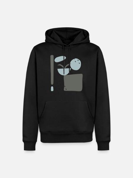Abstraktes Design mit Blumen - Männer Premium Bio Hoodie - Schwarz