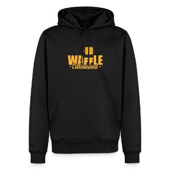 Waffle Enthusiast Snack Gebäck Bäcker - Männer Premium Bio Hoodie - Schwarz - Vorne - Nico (187cm)