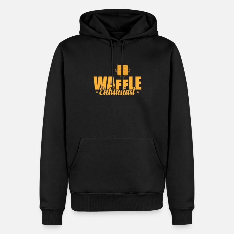 Waffle Enthusiast Snack Gebäck Bäcker - Männer Premium Bio Hoodie - Schwarz