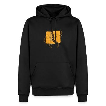 Pâte à gaufres farcie Pâtisserie Baker Snack - Sweat à capuche Premium bio Homme - noir - Devant - Nico (187cm)