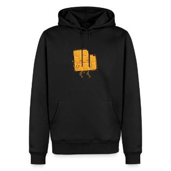 angegessene Waffel Teig Gebäck Snack - Männer Premium Bio Hoodie - Schwarz - Vorne - Nico (187cm)