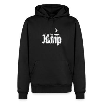 Let's Jump Trampolin springen Sport Hobby - Männer Premium Bio Hoodie - Schwarz - Vorne - Nico (187cm)