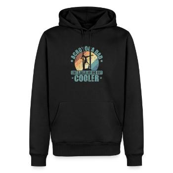 Acroyoga Dad Like a Regular Dad but Cooler - Männer Premium Bio Hoodie - Schwarz - Vorne - Nico (187cm)