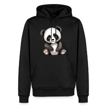 Filo, der Baby-Panda - Männer Premium Bio Hoodie - Schwarz - Vorne - Nico (187cm)