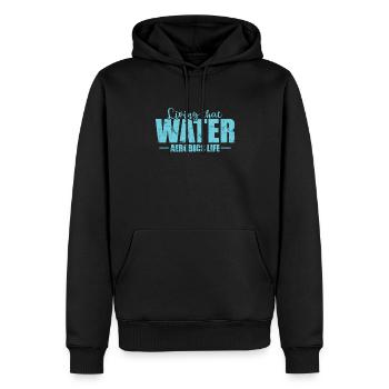 Vivre que l’aquagym Vie Santé - Sweat à capuche Premium bio Homme - noir - Devant - Nico (187cm)