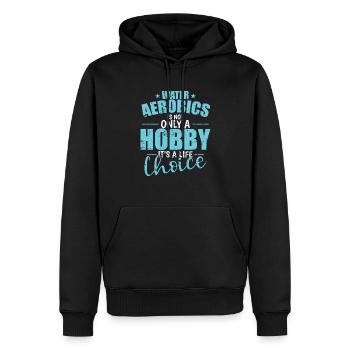 L’aquagym n’est pas seulement un passe-temps - Sweat à capuche Premium bio Homme - noir - Devant - Nico (187cm)