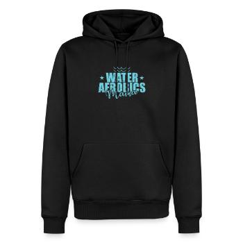 Aérobic aquatique Maman Santé - Sweat à capuche Premium bio Homme - noir - Devant - Nico (187cm)