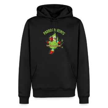 Perroquet Parents Animal Oiseau - Sweat à capuche Premium bio Homme - noir - Devant - Nico (187cm)