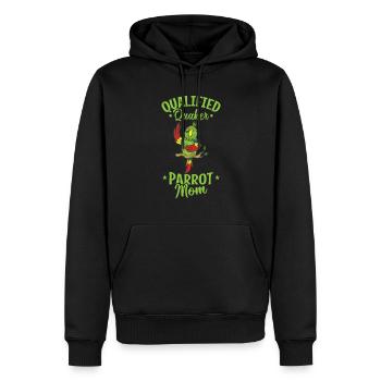 Qualified Quaker Parrot Mom Animal Bird - Men’s Premium Organic Hoodie - black - Front - Nico (187cm)
