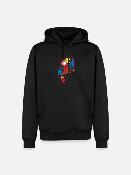 Parrot Singing Animal Bird - Men’s Premium Organic Hoodie - black
