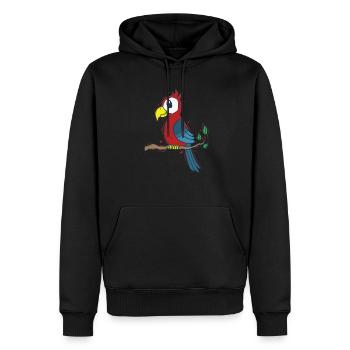 Papagei exotisch Tropen Tier - Männer Premium Bio Hoodie - Schwarz - Vorne - Nico (187cm)