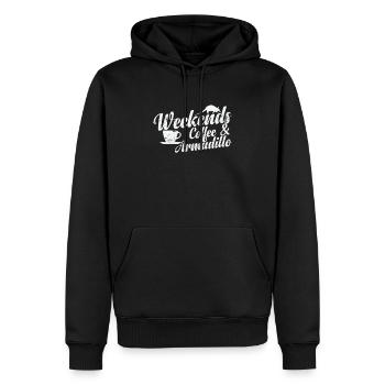 Week-ends Café et Armadillo Mammifère - Sweat à capuche Premium bio Homme - noir - Devant - Nico (187cm)