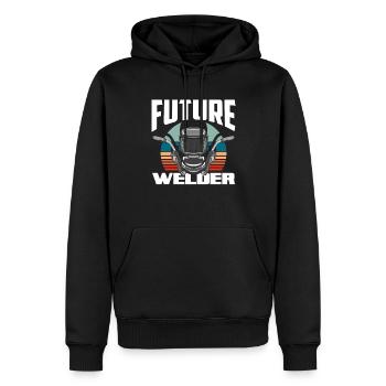 Lustiges Schweißer Geschenk - Männer Premium Bio Hoodie - Schwarz - Vorne - Nico (187cm)