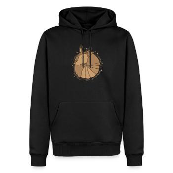 Désert d'Amérique, mammifère tatou - Sweat à capuche Premium bio Homme - noir - Devant - Nico (187cm)