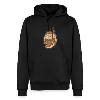 Savane du désert nature tatou - Sweat à capuche Premium bio Homme - noir - Devant - Nico (187cm)