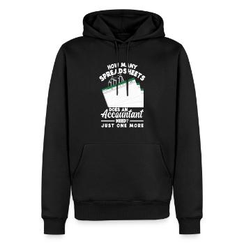 Drôle de cadeau comptable de conseiller fiscal - Sweat à capuche Premium bio Homme - noir - Devant - Nico (187cm)