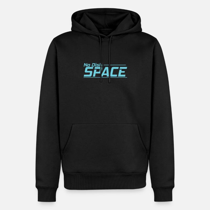 No Disk Space Retrospeichermodul - Männer Premium Bio Hoodie - Schwarz