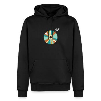 CD-ROM Retro Memory Module Disk - Men’s Premium Organic Hoodie - black - Front - Nico (187cm)