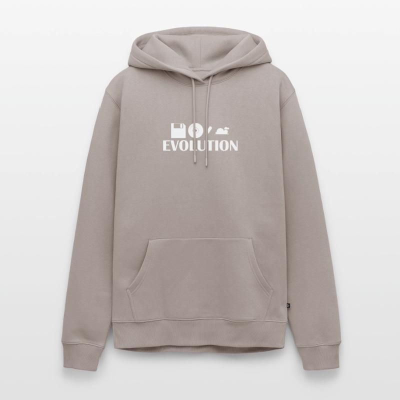 Evolution Diskette CD USB Stick Cloud Männer Premium Bio Hoodie