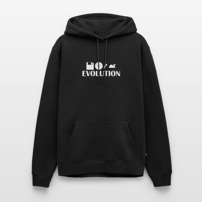 Evolution Disquette CD Clé USB Cloud Sweat à capuche Premium bio Homme