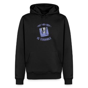 Ma mémoire est terrible module de mémoire de disquette - Sweat à capuche Premium bio Homme - noir - Devant - Nico (187cm)