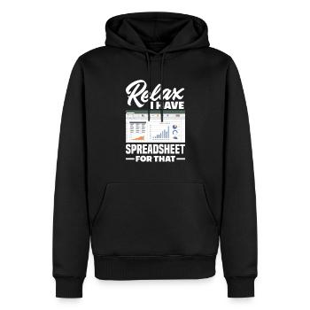 Drôle de cadeau comptable de conseiller fiscal - Sweat à capuche Premium bio Homme - noir - Devant - Nico (187cm)