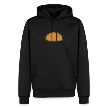 Pâte à pain Baker Food - Sweat à capuche Premium bio Homme - noir - Devant - Nico (187cm)