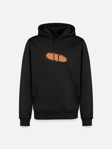 Brot ist leckere Backware - Männer Premium Bio Hoodie - Schwarz