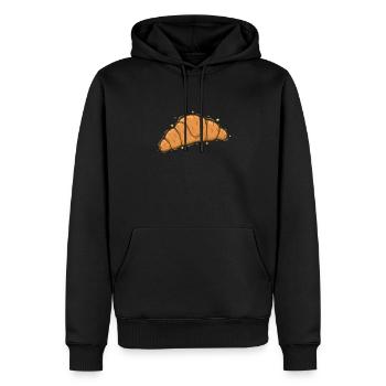 Pain Boulanger Croissant Coissant Produits de boulangerie - Sweat à capuche Premium bio Homme - noir - Devant - Nico (187cm)