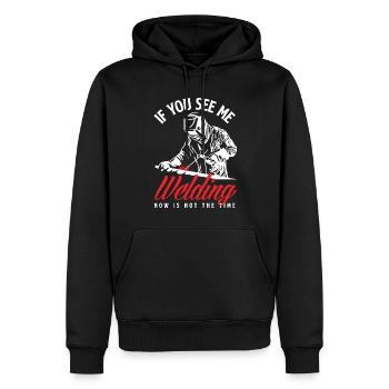 Lustiges Schweißer Geschenk - Männer Premium Bio Hoodie - Schwarz - Vorne - Nico (187cm)