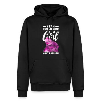 Lustiges Schweißer Geschenk - Männer Premium Bio Hoodie - Schwarz - Vorne - Nico (187cm)