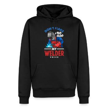 Lustiges Schweißer Geschenk - Männer Premium Bio Hoodie - Schwarz - Vorne - Nico (187cm)