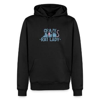 Crazy Rat Lady Rongeur de compagnie - Sweat à capuche Premium bio Homme - noir - Devant - Nico (187cm)