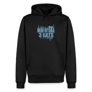 I was normal 3 Rats ago Rodent - Men’s Premium Organic Hoodie - black - Front - Nico (187cm)