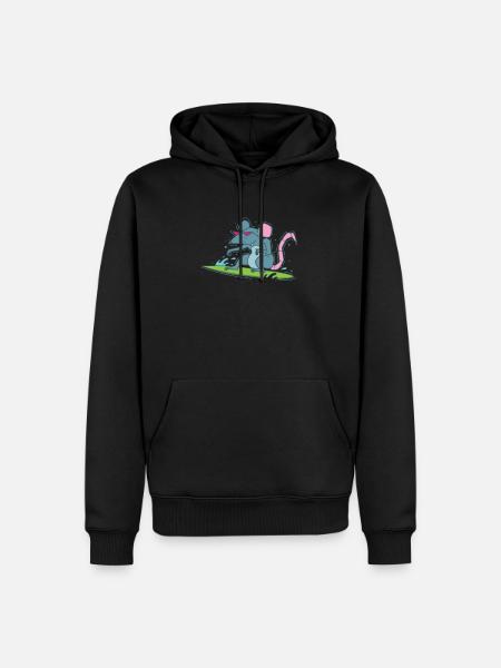 Rat Surfing Pet Rodent - Men’s Premium Organic Hoodie - black