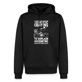 Drôle de cadeau comptable de conseiller fiscal - Sweat à capuche Premium bio Homme - noir - Devant - Nico (187cm)