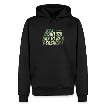 It's a Beautiful Day to be a Cashier - Männer Premium Bio Hoodie - Schwarz - Vorne - Nico (187cm)