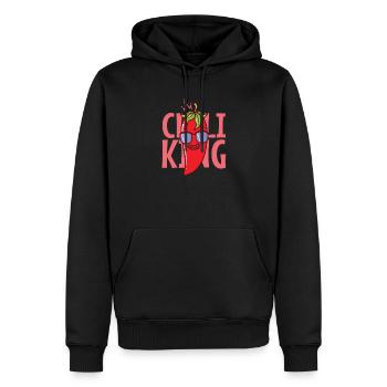 Chili King Spice Heat Scoville - Sweat à capuche Premium bio Homme - noir - Devant - Nico (187cm)
