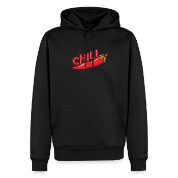 Chili Épice Scoville - Sweat à capuche Premium bio Homme - noir - Devant - Nico (187cm)
