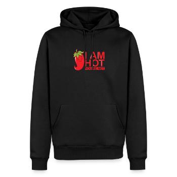 J’ai chaud, tu n’es pas une épice de piment - Sweat à capuche Premium bio Homme - noir - Devant - Nico (187cm)