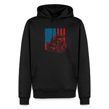 Lustiges Bauer Bauernhof Landwirt Geschenk - Männer Premium Bio Hoodie - Schwarz - Vorne - Nico (187cm)