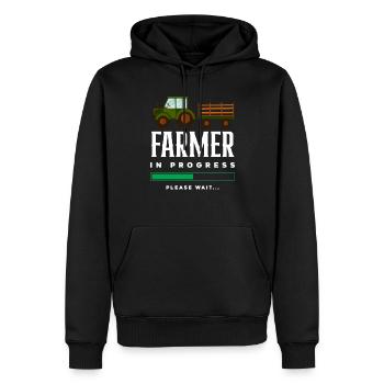 Lustiges Bauer Bauernhof Landwirt Geschenk - Männer Premium Bio Hoodie - Schwarz - Vorne - Nico (187cm)