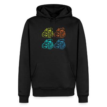 Lustiges Bauer Bauernhof Landwirt Geschenk - Männer Premium Bio Hoodie - Schwarz - Vorne - Nico (187cm)