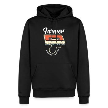 Lustiges Bauer Bauernhof Landwirt Geschenk - Männer Premium Bio Hoodie - Schwarz - Vorne - Nico (187cm)