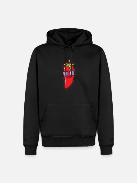 cool chili krydda kryddighet Scoville - Ekologisk premiumluvtröja herr - svart