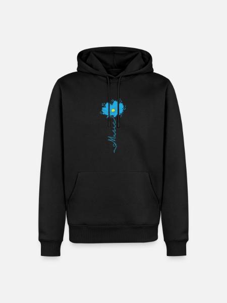 Music with Flower Musical Note - Men’s Premium Organic Hoodie - black