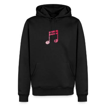 Notes, Music, Music Tone, Beat - Men’s Premium Organic Hoodie - black - Front - Nico (187cm)