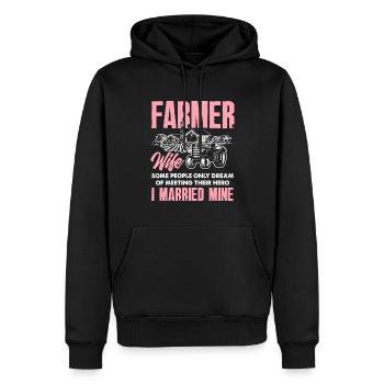 Lustiges Bauer Bauernhof Landwirt Geschenk - Männer Premium Bio Hoodie - Schwarz - Vorne - Nico (187cm)